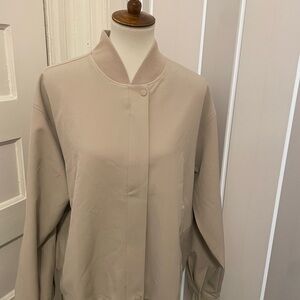 ATHLETA Beige bomber jacket with pants